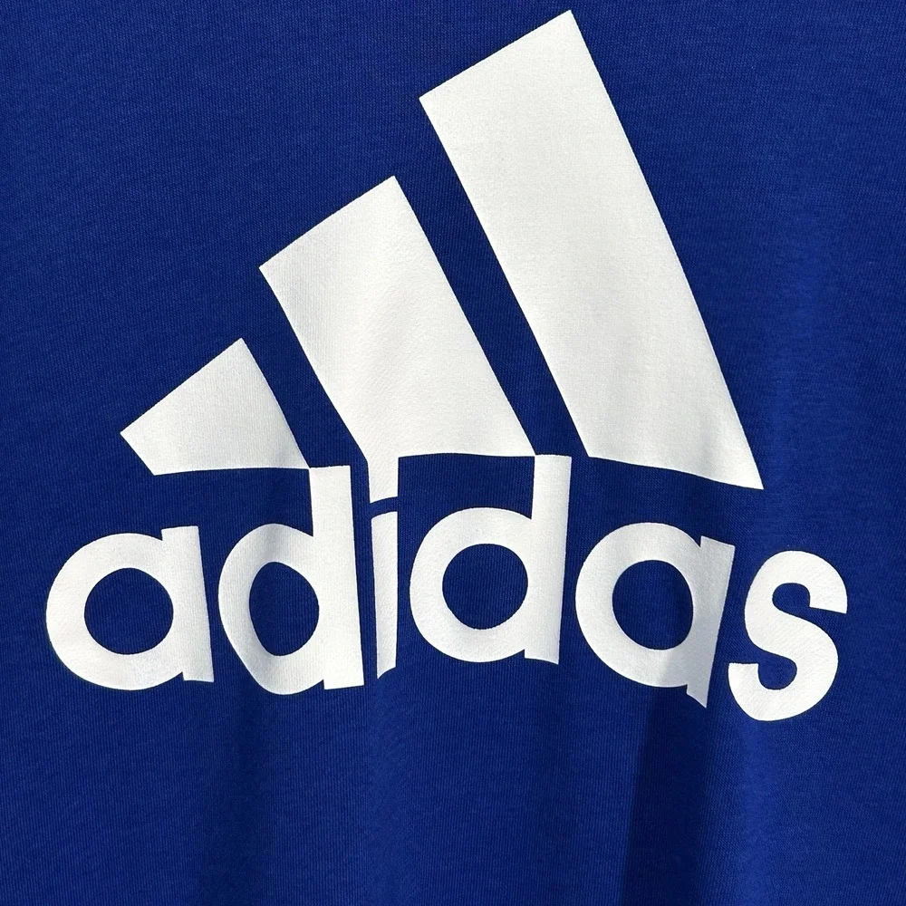 Adidas Essentials Mens French Terry Crew Neck Sweatshirt Size M Team Royal‎ Blue